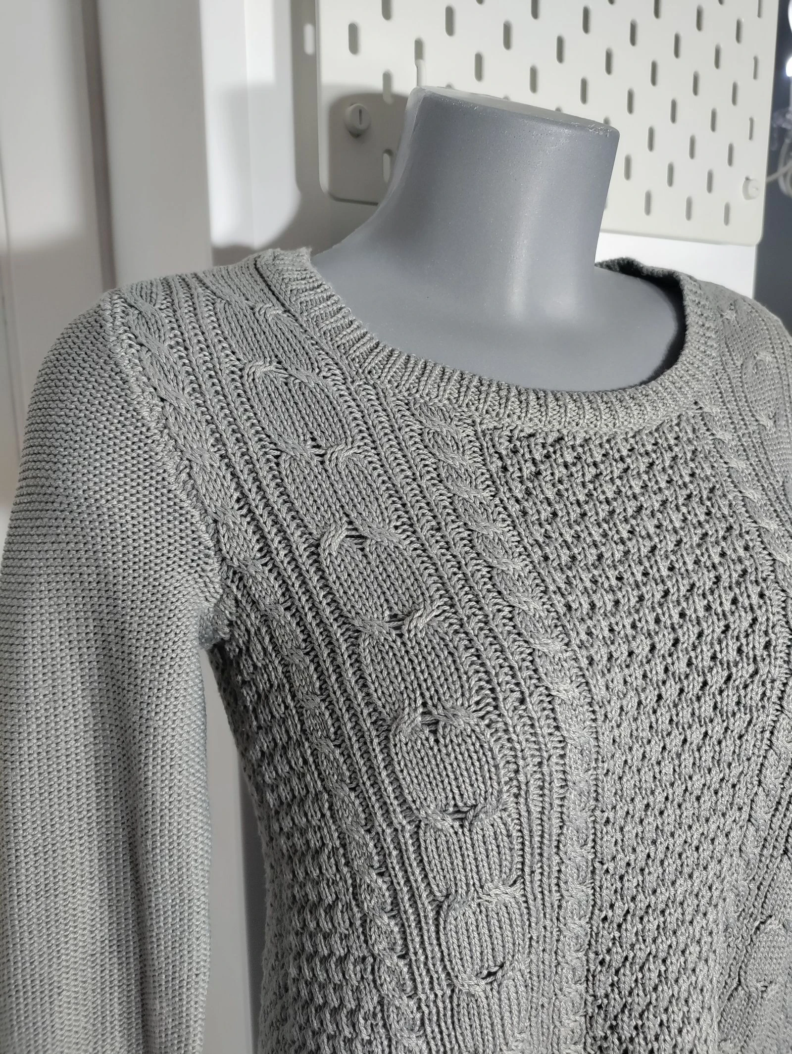 🧶 Zara Knit Twisted Grey Sweater – Size S – photo 3